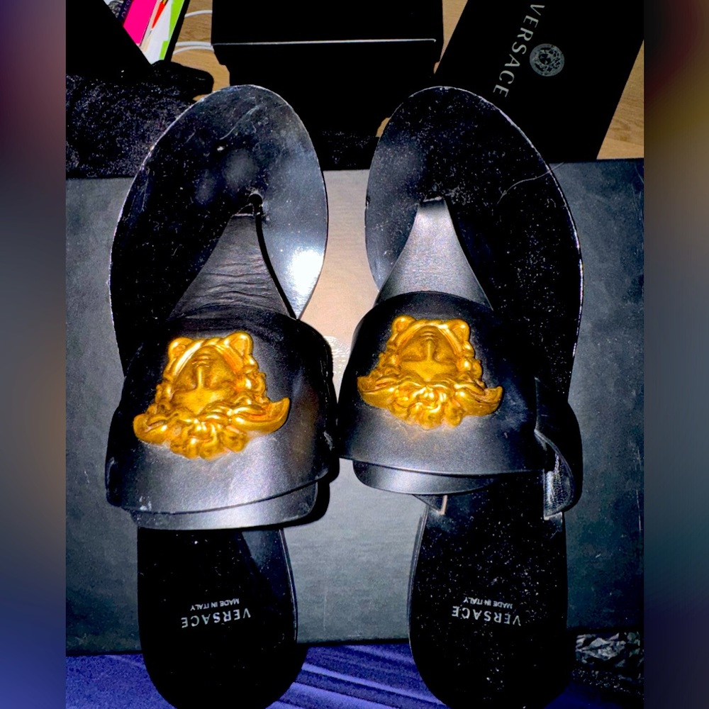 Versace Medusa head women’s sandals